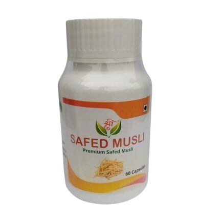 Shri Premium Safed Musli – शक्ति, Stamina और Energy बढ़ाने वाला Ayurvedic Capsule – 60 कैप्सूल