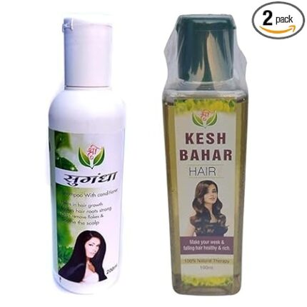 🌸 Hair Fall Control & Growth Combo – Kesh Bahar Ayurvedic Shampoo + Conditioner + Hair Oil | Natural Hair Nourishment Kit 🌿