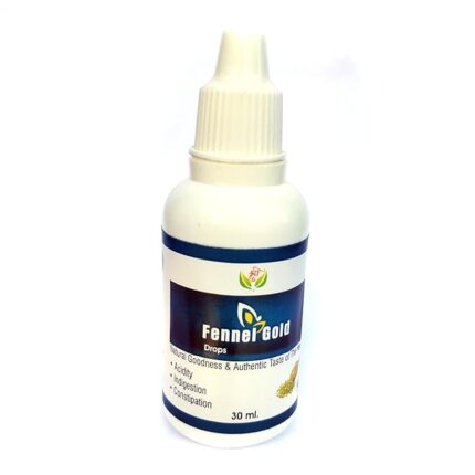 Fennel Gold Ayurvedic Drops – Fast Relief from Acidity, Gas, Indigestion & Constipation (10ml Bottle)