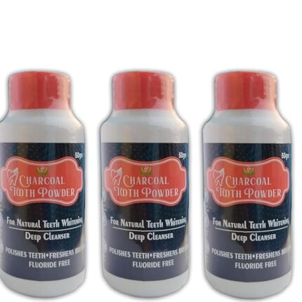 Shri Activated Charcoal Tooth Powder – Fast Teeth Whitening & Long-Lasting Fresh Breath with Turmeric & Cinnamon (50g)