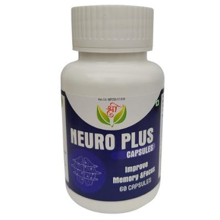 🌿 Neuro Plus Capsules – स्मृति व फोकस सुधारने का आयुर्वेदिक समाधान | 60 Herbal Capsules for Memory & Concentration