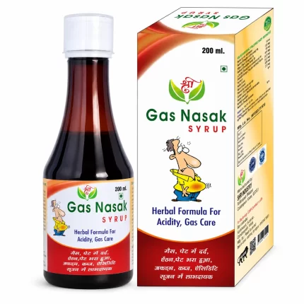 Shri Gas Nasak Ayurvedic Syrup – Gas, Acidity & Digestive Care | 200 ml
