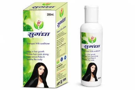 Sugandha 2-in-1 Herbal Shampoo & Conditioner – Amla, Reetha & Shikakai | 200ml